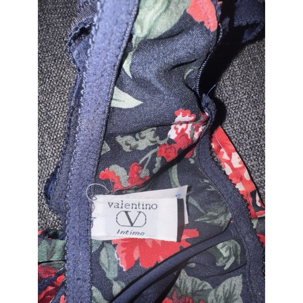 Vintage Valentino Intimo Floral Lace Underwire Bra 34B – Red Black Rose Print - Picture 4 of 6